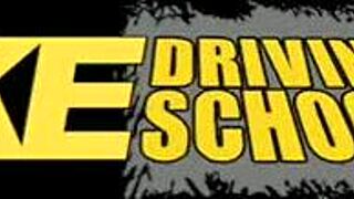 fake driving lesson turns messy creampie