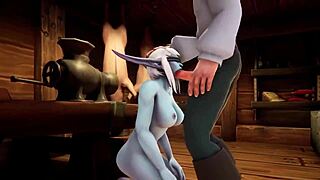 Elf Blindfolds Night Elf For Intense Kitchen Fucking In Warcraft Parody