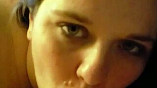 In our new marriage, my BBW wife eagerly sucks my cock with amateur passion.