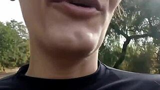 Crown takes a newbie outside for a blowjob then proceeds to worship his tool and give crown a fulfilling experience