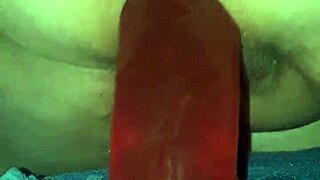 Bbw Milf Rides Massive Red Dildo Hard