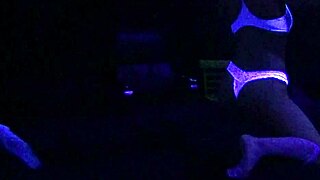 scarlett johnson under blacklight, ready for sex?