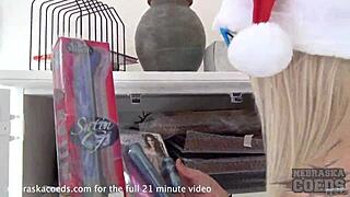 bri and kayla used dildos on each other during christmas in the dorm