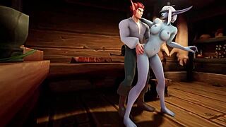 Elf Blindfolds Night Elf For Intense Kitchen Fucking In Warcraft Parody