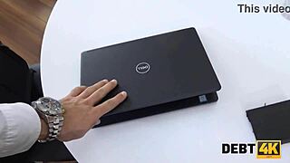 Debt4k naughty collector drills debtors tight pussy using his cock