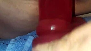 Bbw Milf Rides Massive Red Dildo Hard