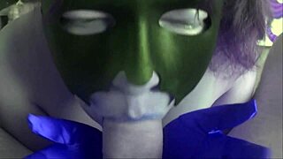 Helgafoxxy gives wild blowjob with big tits in color madness 🔥