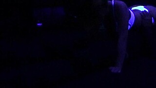 scarlett johnson under blacklight, ready for sex?