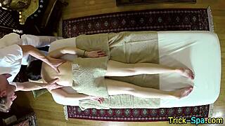 the brunette babe gets a sensual MASSAGE in high definition