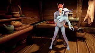 Old night elf and young elf cartoon sex