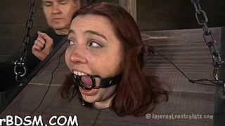 taming a wild couple with bound feet in rough play