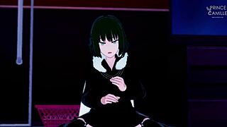 Fubuki POV Video masturbating to the beat of the one punch man