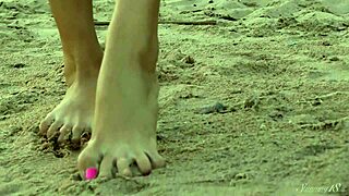 lovely lucy g teases herself in a cute pink evening dress