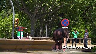 Spanish woman enjoys outdoor activities in public spaces