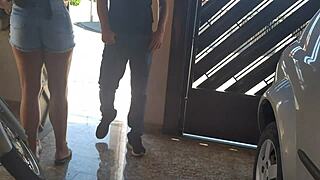 Did you see that hot latina in shorts? He couldn't resist!