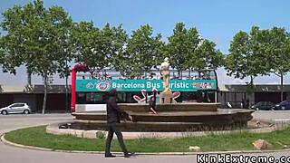Spanish woman enjoys outdoor activities in public spaces