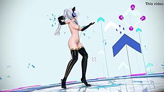 mmd haku teases in black suit paradinha