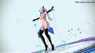 mmd haku teases in black suit paradinha
