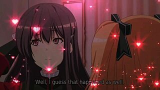 Lesbian teens in hentai college explore big tits licking and sucking. Their anime adventure unfolds with blonde beauties under music vibes.