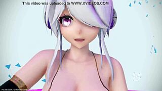 mmd haku teases in black suit paradinha