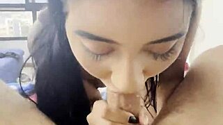 Can this teen latina babe suck big cock and take cum on asshole while twerking?