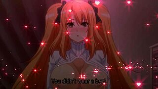 Lesbian teens in hentai college explore big tits licking and sucking. Their anime adventure unfolds with blonde beauties under music vibes.