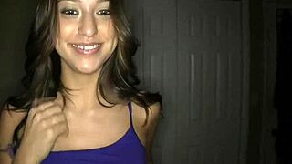 Hot girlfriend sprawls on bed for wild fun sex scene with intense action