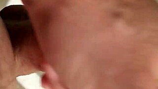 He strokes his big saliva covered cock