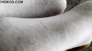 Russian babe's oiled feet fetish close-up, pussy solo action with babe vibes! 😍👣