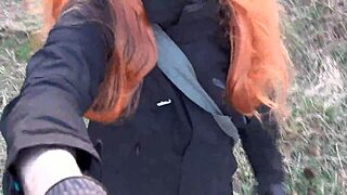 broke wears mask outdoors in public fetish fun