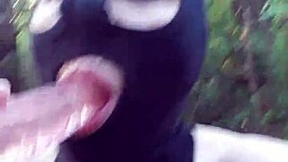 He then made the slut slave fuck himself in public