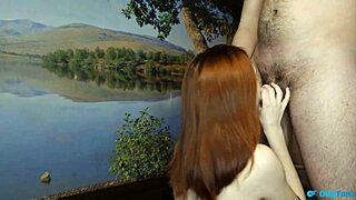 Young Petite Teen Sucks Cock and Gets Facial Cumshot