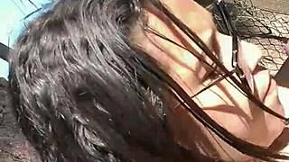 Prostitute sucks husband's cuckold cock on street