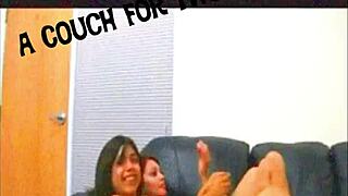 A couch for two: A natural blowjob comedy casting couch