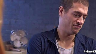 Big tits actor tied up, whipped, deepthroated, roughly anal fucked by bdsm agent, then squirts