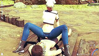 a japanese girl in 3d explores her world