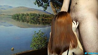 Young Petite Teen Sucks Cock and Gets Facial Cumshot