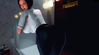 Anime hentai game shows wild outdoor bathroom sex scenes