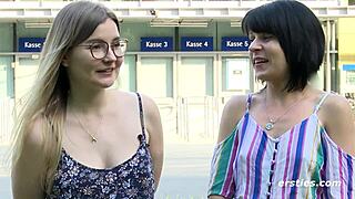 Two European amateurs naked marie and emily try out anal sex in this High Definition video