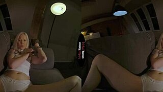 German MILF punished shaved pussy in VR sex