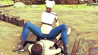 a japanese girl in 3d explores her world