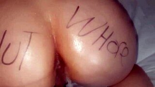 This slut gets pissed on in a detailed scene of humiliation and degradation.