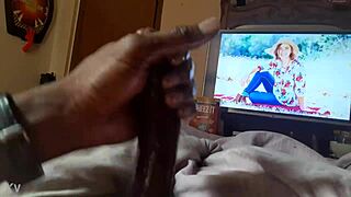 i made a cum tribute to a big black cock and it ended with a huge blast