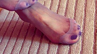 She's the One in Pantyhose Teasing With Every Step