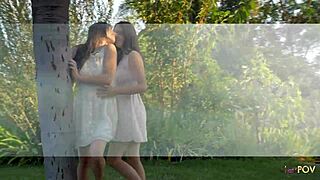 Mesmerizing Lesbians Fuck Outdoors