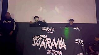 Wow, DJ Arana rocks the swing house! Did you see that wild oral action?