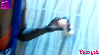 Ebony Woman Squirts During Extreme Dildo Fuck