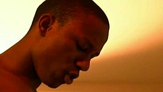 Interracial anal sex with a cute model