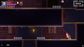 Big breasted monster girl having sex with dildo in Hentai game