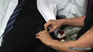 hey, that spicy doll just swallowed all that cum after getting bukkaked